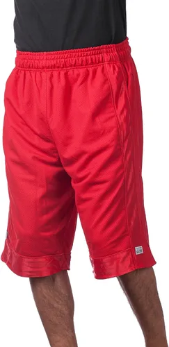 Vista 2 de Pro Club - Camiseta de manga larga para hombre, de algodón pesado y con cuello redondo, Rojo