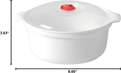 Vista 9 de Tazones para microondas con tapas Tazones aptos para microondas Platos aptos para microondas para calentar alimentos, artículos esenciales para Medio