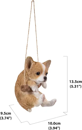 Vista 5 de HI-LINE Gift Ltd 87704-E - Estatua colgante de cachorro de Chihuahua