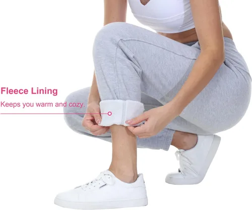 Vista 8 de THE GYM PEOPLE Pantalones deportivos de forro polar para mujer con bolsillos