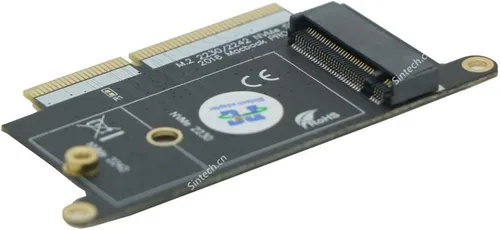 Vista 2 de Sintech Tarjeta adaptadora SSD M.2 NVMe para modelos de barra no táctil MacBook PRO A1708 2016 2017 de 13 pulgadas
