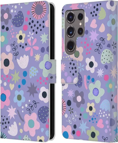 Vista 69 de Head Case Designs Officially Licensed Ninola Abstract Poppies Lilac Floral Leather Wallet Case Compatible with Samsung Galaxy A07 4G