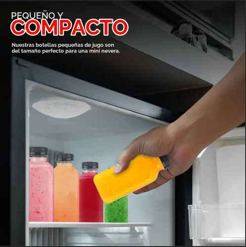 Vista 6 de Botellas de jugo de 12 onzas con tapas para jugo (paquete de 12) – Botellas de agua de plástico vacío transparente reutilizables – Contenedores