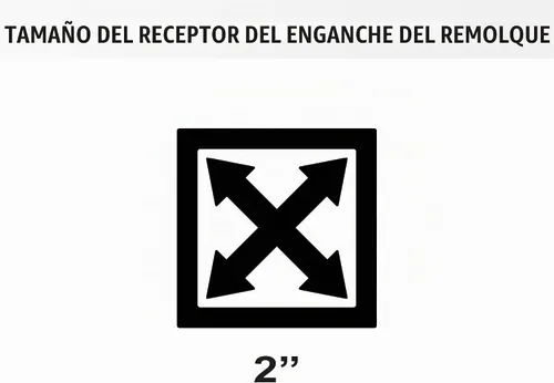 Vista 5 de ARMORDILLO 8719282 Enganche de remolque Clase 3 Receptor de 2 pulgadas Compatible con Ford Transit 2015-2023 150/250 / 350