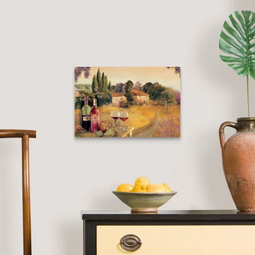 Vista 4 de CANVAS ON DEMAND Spoleto - Lienzo decorativo para pared, diseño tradicional de la tarde de Marilyn Hageman, decoración del hogar, obras de arte, 18