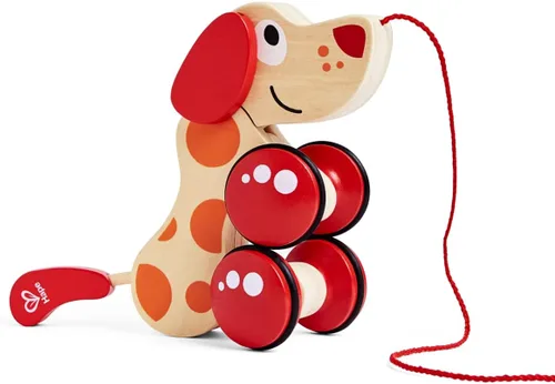 Vista 2 de Hape Walk-A-Long Puppy Juguete de Arrastre de Madera