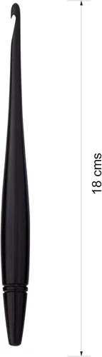 Vista 5 de Ommi - Ganchos de ganchillo con mango ergonómico, gancho de ganchillo de madera de ébano hecho a mano de 7 pulgadas, aguja de tejer, tejido de hilo