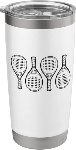 Vista 9 de Raqueta de pádel Equipo Deportivo Jugador de pádel Hombres Mujeres Vaso aislado de acero inoxidable