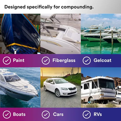 Vista 4 de 3M Almohadilla de Compuesto de Lana (05711) – Para Barcos, Coches, Camiones y RVs – De Una Cara – 9 Pulgadas