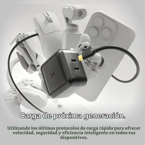 Vista 2 de NOCO XGrid X65: Cargador USB-C de 65 W - Adaptador de corriente GaN de doble puerto con PD 3.0, QC 4.0+ y PPS - Carga rápida con distribución