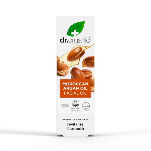 Vista 8 de Dr. Organic Aceite facial de argán marroquí Nutritivo para un envejecimiento saludable, no grasoso, suaviza y repone la piel, natural, vegano