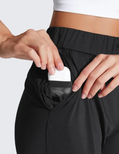 Vista 4 de CRZ YOGA - Pantalones de golf elásticos en 4 direcciones para mujer, de 27 pulgadas, pantalones casuales de 78, pantalones deportivos con bolsillos