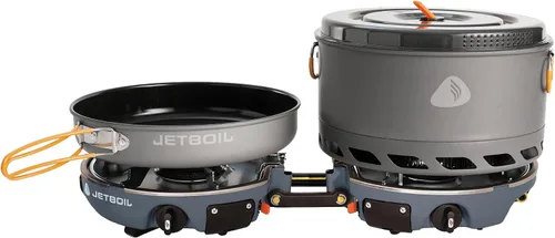 Vista 10 de Jetboil Genesis Basecamp Backpacking and Camping Stove Cooking System with Camping Cookware