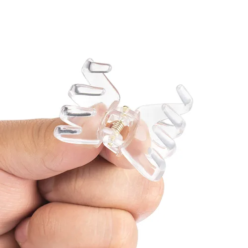 Vista 4 de 24 clips de mandíbula de pulpo pequeños de 1.2 pulgadas, antideslizantes, para mujeres y niñas (transparente)