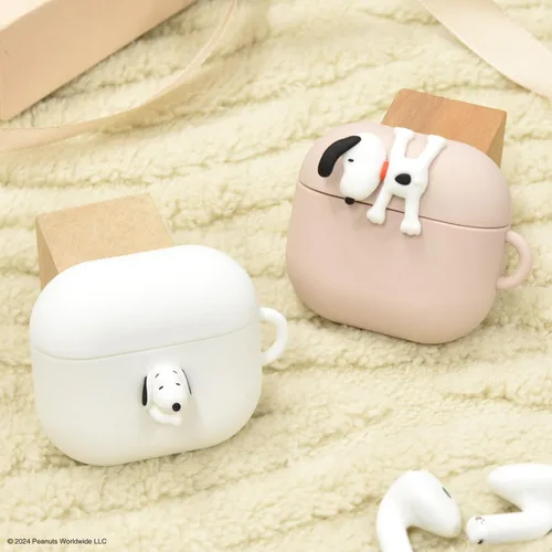 Vista 7 de Gourmandies Peanuts Snoopy AirPods 4 Funda de silicona Snoopy SNGG-116A