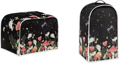 Vista 26 de Cubiertas para tostadoras de murciélagos de 2 rebanadas, protectores decorativos a prueba de polvo, cubiertas de tostadora, resistentes a
