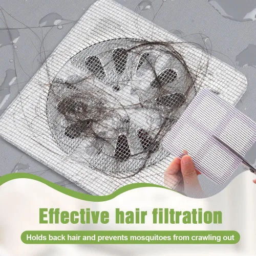 Vista 4 de Atrapa cabello desechable para drenaje de ducha, protector de drenaje de baño, calcomanías de drenaje de cabello desechables para ducha, cocina