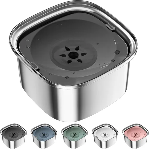 Vista 15 de UPSKY Cuenco de Agua para Perros de 3L 101oz Acero Inoxidable Sin Derrames Gran Capacidad Cuenco de Comida y Agua para Perros Alimentador de Agua