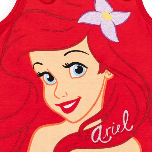 Vista 5 de Disney Princess Ariel Moana Jasmine Rapunzel Belle - Camiseta gráfica y pantalones cortos para niñas de bebé a niño pequeño