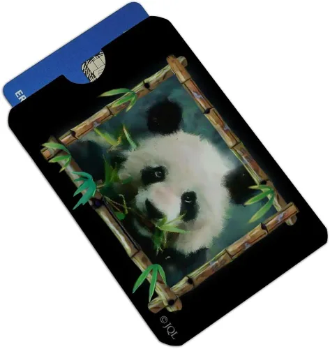 Vista 2 de Panda Bear - Juego de 4 fundas para tarjetas de crédito RFID