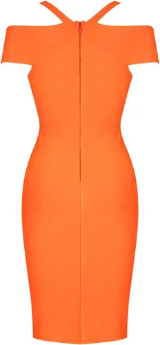 Vista 5 de UONBOX Vestido sexy con cuello en V y tirantes para mujer