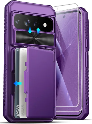Vista 35 de ATATOO Funda tipo cartera para Google Pixel 10 Pro XL, tarjetero integrado (3-5 tarjetas) [bloqueo RFID] y cubierta de cámara deslizante, protección