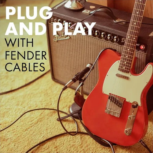Vista 23 de Fender Cable de instrumentos de la serie Deluxe, recto/recto, Tweed, 18.6 pies