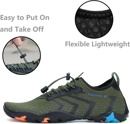 Vista 4 de Kararao Mens Womens Water Shoes Quick Dry Swim Shoes Beach Shoes Pool Surfing Aqua Sports
