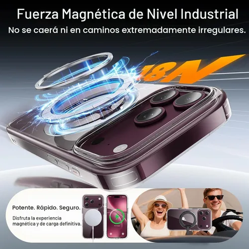 Vista 7 de Soporte de anillo de 360° para iPhone 18 Pro, transparente