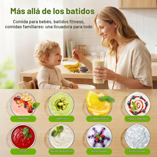 Vista 8 de KOIOS Licuadora para Batidos, Licuadora Personal para Batidos y Smoothies con 3 * 22oz Vasos Para Llevar, Batidora de Smoothies de 22000 RPM