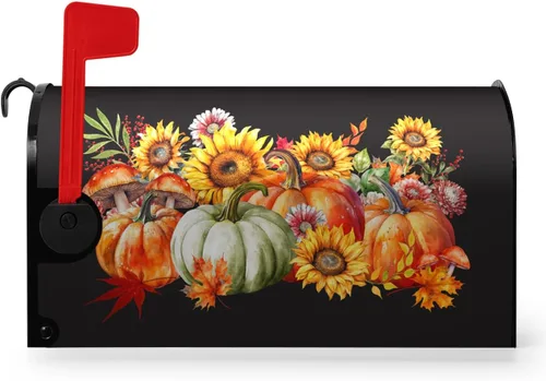 Vista 77 de Funda magnética para buzón patriótico de verano del 4 de julio, cubierta para buzón de bandera de Estados Unidos, diseño floral, Día