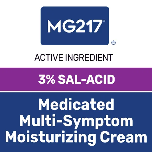 Vista 8 de MG217 Crema hidratante medicada para la psoriasis con ácido salicílico al 3%, sin fragancia, ideal para enrojecimiento, picazón y descamación, sin