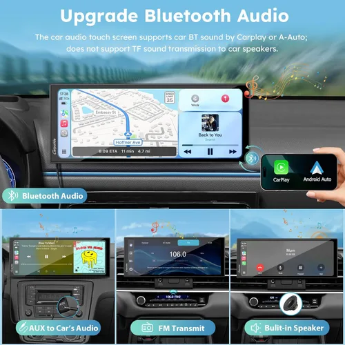 Vista 16 de CARPURIDE W502BS para BMW Moto CarPlay y lectura de datos A-Auto, Maravilla nativa 5" waterproof GPS screen with dual Bluetooth, native data