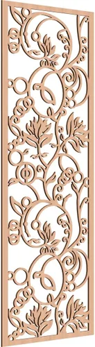 Vista 139 de Caspian Paneles de pared de madera con calado decorativo perforado, 9 3/8 pulgadas de ancho x 24 3/8 pulgadas de alto x 1/4 de alto, cereza