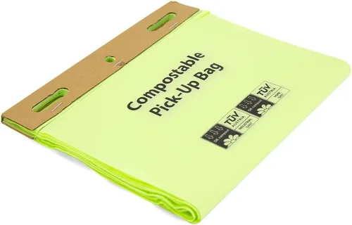 Vista 2 de Zero Waste USA - Bolsas compostables para la estación de residuos de perros - 20 cabezales (2,000 bolsas) - Los biopolímeros a base de plantas se