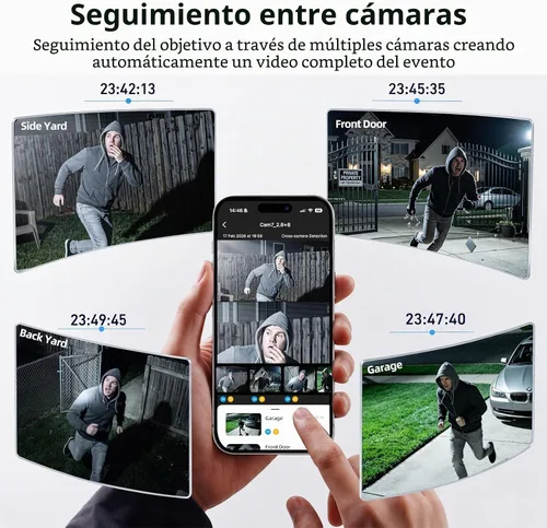 Vista 3 de Cámaras de seguridad inalámbricas para exteriores, sistema de 4 cámaras sin BF-A100W4