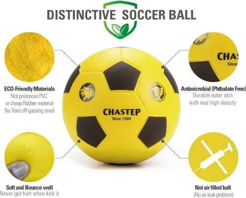 Vista 3 de pelota fe fútbol de espuma de piel integral de 8 pulgadas, perfecta para niños o aprendices del juego, para ejercicios en el exterior
