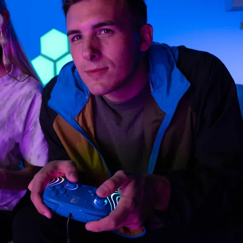Vista 8 de PDP Afterglow Wave Wired Controller Blue for Nintendo Switch, Nintendo Switch - OLED