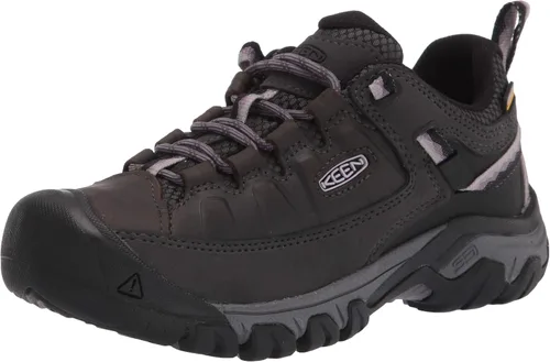 Vista 2 de KEEN Targhee 3 - Botas de senderismo impermeables de corte bajo para mujer Alcatraz/Blue Turquoise