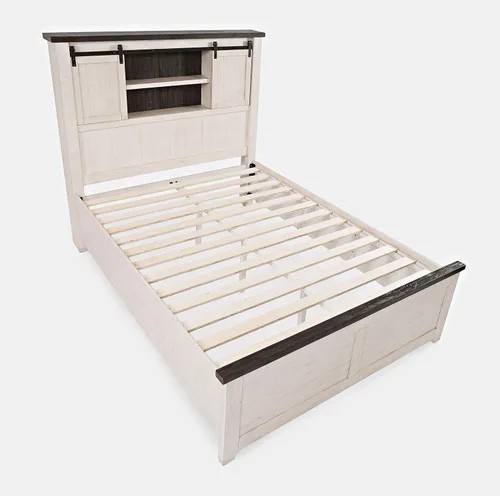 Vista 5 de Jofran Inc. Cama Queen con puerta de granero de pino recuperado del condado de Madison