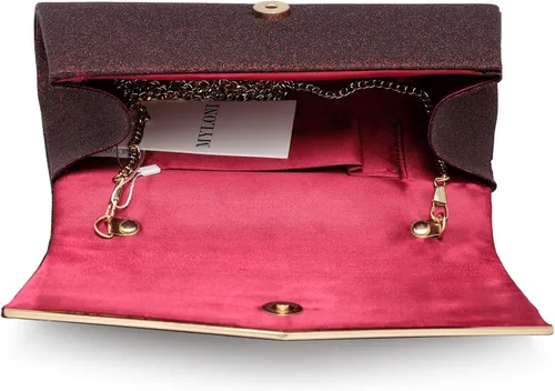 Vista 5 de Bolsos de mano brillantes para mujer, bolso de noche para mujer, bolso de mano para mujer, bolso de mano para fiesta, graduación, boda