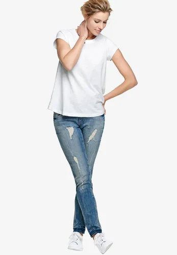 Vista 4 de ellos Camiseta de punto trapecio de talla grande para mujer