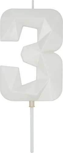 Vista 125 de DERVENTA Vela Grande de Cumpleaños Número 3D Verde Luminoso de 3.7 Pulgadas Celebración de Fiesta Aniversario Decoración Adorno para Pastel 1 Pieza