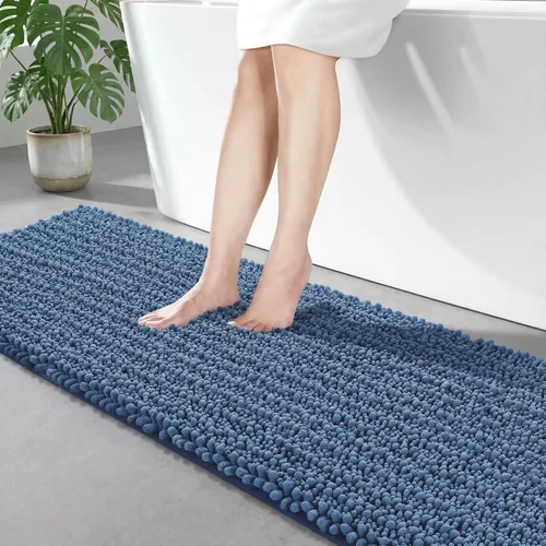 Vista 20 de Disolla Alfombra de baño pequeña, antideslizante, lavable, color beige, 17 x 24 pulgadas, súper absorbente, suave, alfombra de baño de felpilla