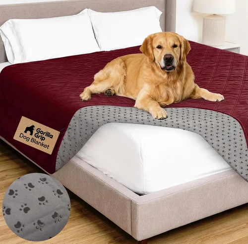 Vista 33 de GORILLA GRIP® Manta impermeable para perro, funda de sofá para perros, 30 x Borgoña