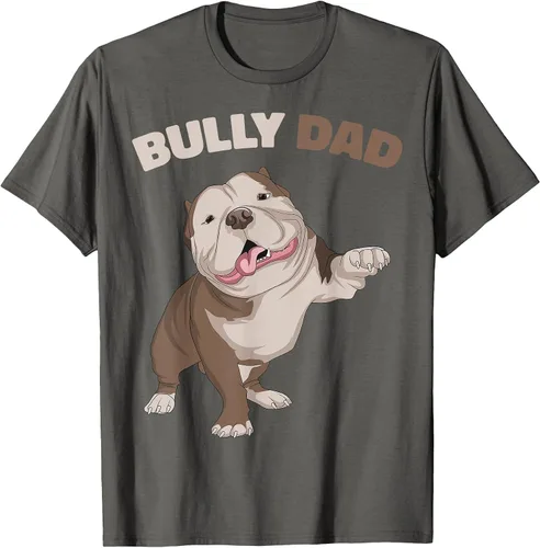Vista 7 de American Bully Dad Dog Owner Father Funny Men T-Shirt Asphalt Grey