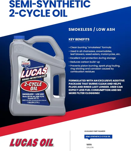 Vista 4 de Aceite semisintético de 2 ciclos, de la marca Lucas Oil