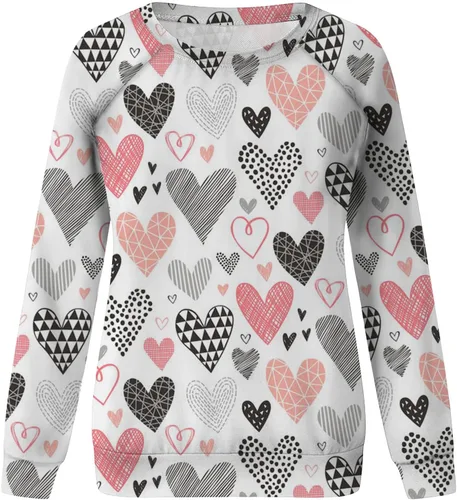Vista 3 de Sudadera de manga larga con estampado de leopardo y corazón para mujer, para el día de San Valentín, sin botones, para niñas, regalos