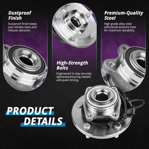 Vista 2 de Reemplazo del conjunto de cubo de rodamiento de rueda delantera para Dodge Grand Caravan 2008, 2009, 2010, 2011, 2012, 2013, 2014, 2015-2020