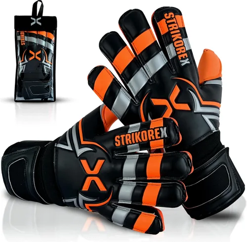 Vista 8 de Guantes de portero para niños y jóvenes con palma de látex de 0.157 in, agarre fuerte, guantes de fútbol para adultos y niños con dedos